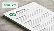 Impact resume template on a desk.