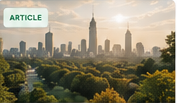 City skyline representing nonprofit salary research.